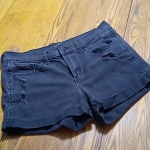 OLD NAVY Womens Denim Shorts Jeans 15 BLACK  Preowned Summer BOYFRIEND Spring